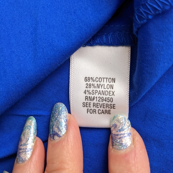 ☀️Apt 9 NWT pleated top Large blue - Picture 5 of 14